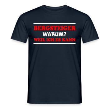Bergsteiger Spruch Wandern Bergsteiger Geschenk - Männer T-Shirt - Navy - Vorne - AI Model Male 178 light (178cm)