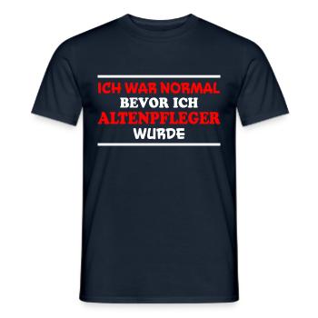 Altenpfleger Spruch Lustiges Altenpfleger Geschenk - Männer T-Shirt - Navy - Vorne - AI Model Male 178 light (178cm)