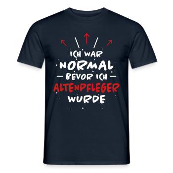 Altenpfleger Spruch Lustiges Altenpfleger Geschenk - Männer T-Shirt - Navy - Vorne - AI Model Male 178 light (178cm)