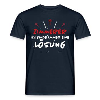Zimmerer Spruch Zimmermann Witz Zimmerer Geschenk - Männer T-Shirt - Navy - Vorne - AI Model Male 178 light (178cm)