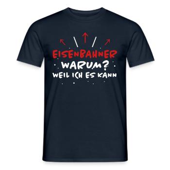 Eisenbahner Spruch Lokführer Eisenbahner Geschenk - Männer T-Shirt - Navy - Vorne - AI Model Male 178 light (178cm)