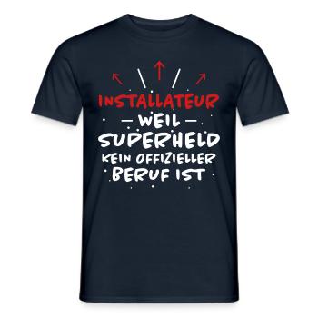 Installateur Spruch Heizung Installateur Geschenk - Männer T-Shirt - Navy - Vorne - AI Model Male 178 light (178cm)