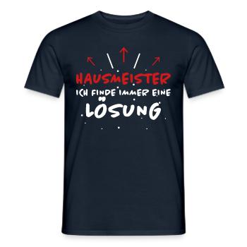 Hausmeister Spruch Lustiges Hausmeister Geschenk - Männer T-Shirt - Navy - Vorne - AI Model Male 178 light (178cm)