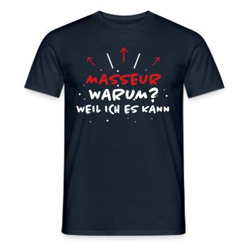 Masseur Spruch Massage Lustiges Masseur Geschenk - Männer T-Shirt - Navy - Vorne - AI Model Male 178 light (178cm)