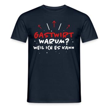 Gastwirt Spruch Kneipe Wirt Fun Gastwirt Geschenk - Männer T-Shirt - Navy - Vorne - AI Model Male 178 light (178cm)