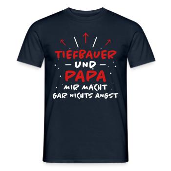Tiefbauer Spruch Beruf Lustiges Tiefbauer Geschenk - Männer T-Shirt - Navy - Vorne - AI Model Male 178 light (178cm)