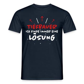 Tiefbauer Spruch Beruf Lustiges Tiefbauer Geschenk - Männer T-Shirt - Navy - Vorne - AI Model Male 178 light (178cm)