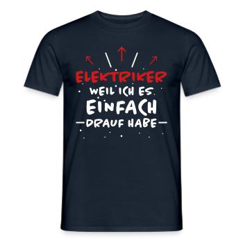 Elektriker Spruch Job Lustiges Elektriker Geschenk - Männer T-Shirt - Navy - Vorne - AI Model Male 178 light (178cm)