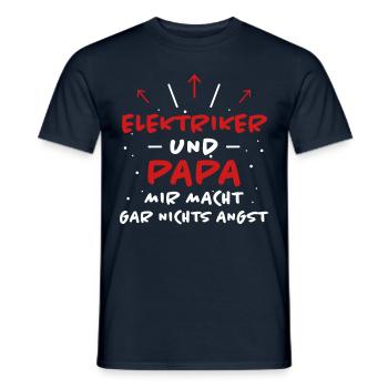 Elektriker Spruch Job Lustiges Elektriker Geschenk - Männer T-Shirt - Navy - Vorne - AI Model Male 178 light (178cm)