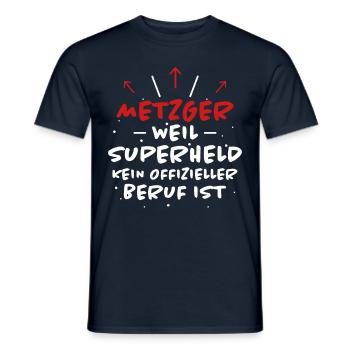 Metzger Spruch Fleischer Lustiges Metzger Geschenk - Männer T-Shirt - Navy - Vorne - AI Model Male 178 light (178cm)