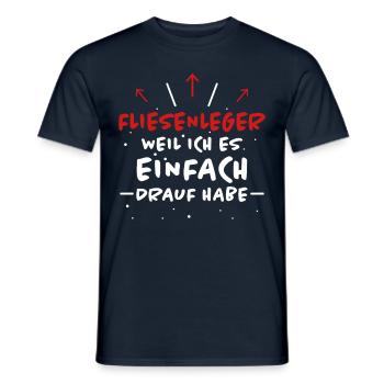 Fliesenleger Spruch Lustiges Fliesenleger Geschenk - Männer T-Shirt - Navy - Vorne - AI Model Male 178 light (178cm)