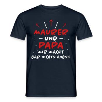 Maurer Spruch Baustelle Lustiges Maurer Geschenk - Männer T-Shirt - Navy - Vorne - AI Model Male 178 light (178cm)