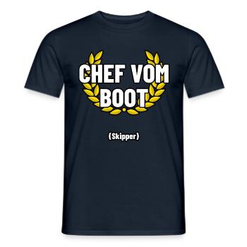 chef boot skipper - Männer T-Shirt - Navy - Vorne - AI Model Male 178 light (178cm)