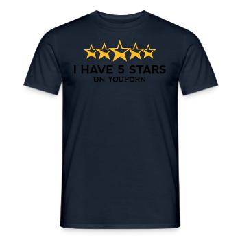 I ve got 5 stars on YouPorn! - Men's T-Shirt - navy - Front - AI Model Male 178 light (178cm)