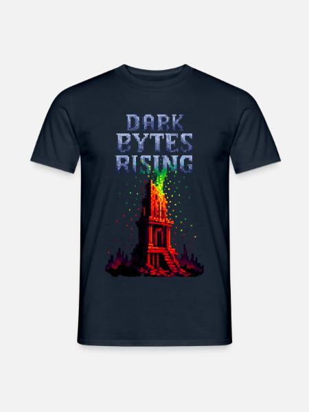 Dark Bytes Rising – Digital Awakening - Männer T-Shirt - Navy