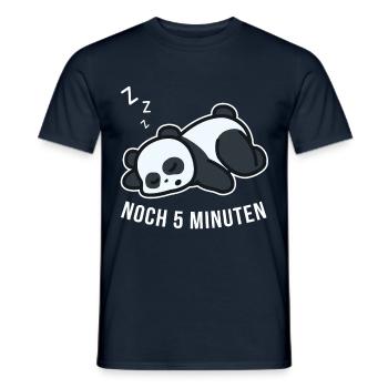 Panda cuter more 5 minutes - Men's T-Shirt - navy - Front - AI Model Male 178 light (178cm)
