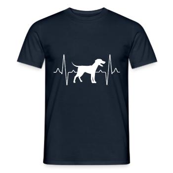 Dogs heartbeat - Men's T-Shirt - navy - Front - AI Model Male 178 light (178cm)