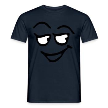 Funny Face, Cartoon Face, Trickfilm, - Männer T-Shirt - Navy - Vorne - AI Model Male 178 light (178cm)