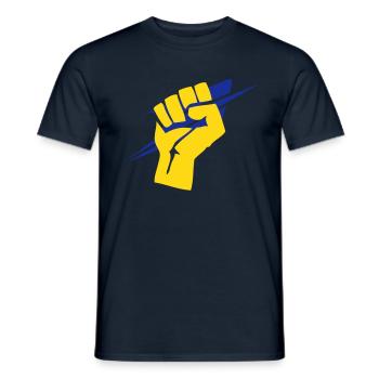 Non à la privatisation de la poste - T-shirt homme - marine - Devant - AI Model Male 178 light (178cm)