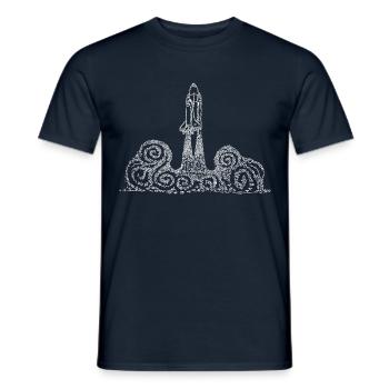 Space Shuttle Music - Männer T-Shirt - Navy - Vorne - AI Model Male 178 light (178cm)