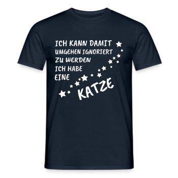Katzenliebhaber Shirt - Männer T-Shirt - Navy - Vorne - AI Model Male 178 light (178cm)