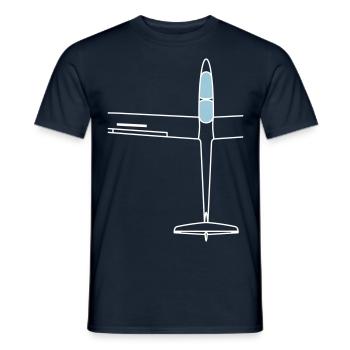 Planeur par dessus Planeur - T-shirt homme - marine - Devant - AI Model Male 178 light (178cm)