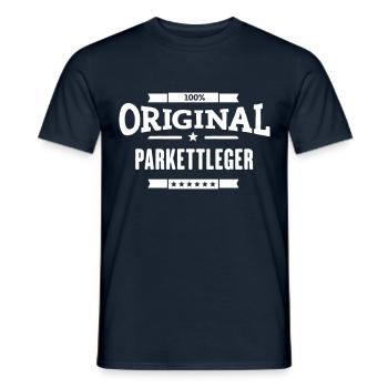 100% Parkettleger - Männer T-Shirt - Navy - Vorne - AI Model Male 178 light (178cm)