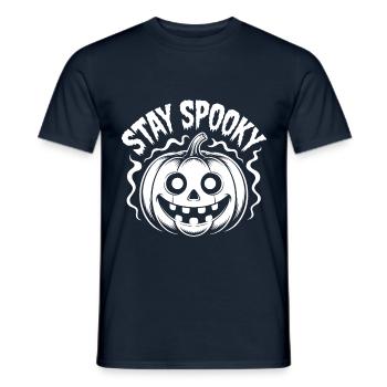 Stay Spooky Funny Halloween Design - Men's T-Shirt - navy - Front - AI Model Male 178 light (178cm)