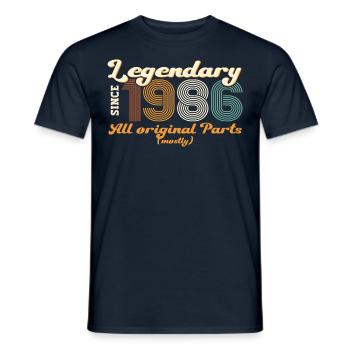 Original vintage 1986 36th birthday gift - Men's T-Shirt - navy - Front - AI Model Male 178 light (178cm)