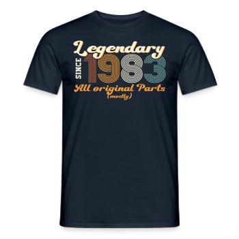 Cadeau original vintage 1983 39ème anniversaire - T-shirt homme - marine - Devant - AI Model Male 178 light (178cm)
