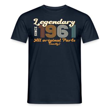 Original vintage 1961 61st birthday gift - Men's T-Shirt - navy - Front - AI Model Male 178 light (178cm)