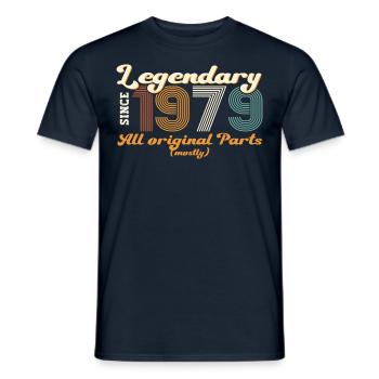 Original vintage 1979 43ème cadeau d’anniversaire - T-shirt homme - marine - Devant - AI Model Male 178 light (178cm)