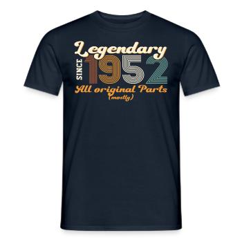Cadeau original vintage 1952 70ème anniversaire - T-shirt homme - marine - Devant - AI Model Male 178 light (178cm)