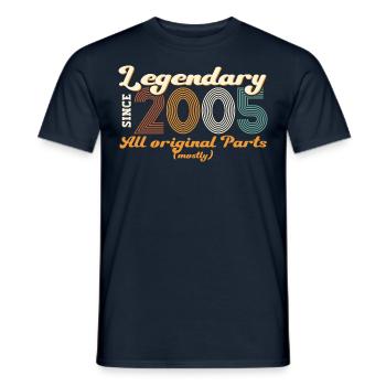 Original vintage 2005 17th birthday gift - Men's T-Shirt - navy - Front - AI Model Male 178 light (178cm)