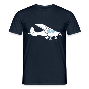 Pilot Flugzeug fliegen Flugsport Geschenkidee UL - Männer T-Shirt - Navy - Vorne - AI Model Male 178 light (178cm)