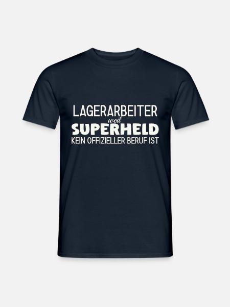 Warehouse Worker Superhero - Men's T-Shirt - navy