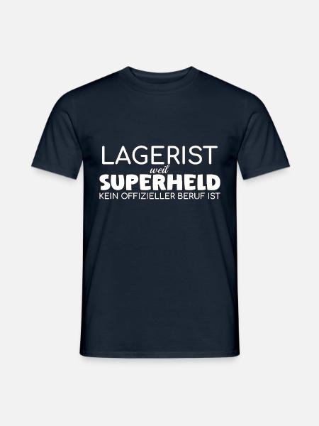 Lagerist Superheld - Männer T-Shirt - Navy