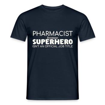 Pharmacist Superhero Pharmacy - Men's T-Shirt - navy - Front - AI Model Male 178 light (178cm)