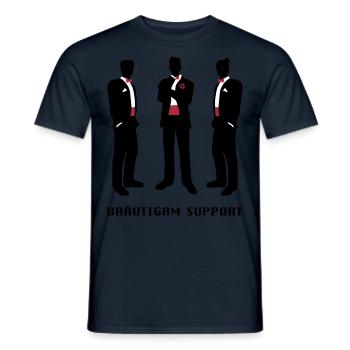 Bräutigam-support - Männer T-Shirt - Navy - Vorne - AI Model Male 178 light (178cm)