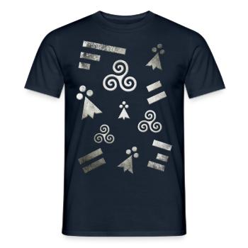 Breizh Bretagne Blanc 2 - T-shirt homme - marine - Devant - AI Model Male 178 light (178cm)