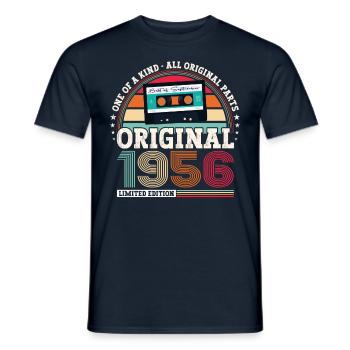 Septembre Né 1956 Cadeau du 66e anniversaire - T-shirt homme - marine - Devant - AI Model Male 178 light (178cm)