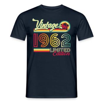 Original vintage 1962 50th birthday gift - Men's T-Shirt - navy - Front - AI Model Male 178 light (178cm)