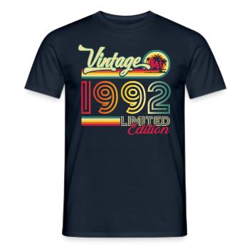 Original vintage 1992 30th birthday gift - Men's T-Shirt - navy - Front - AI Model Male 178 light (178cm)