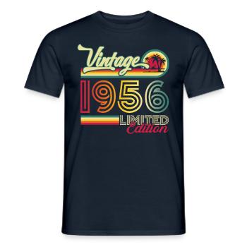 Original vintage 1956 66th birthday gift - Men's T-Shirt - navy - Front - AI Model Male 178 light (178cm)