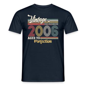 October Vintage 2006 16th Birthday Gift Cool - Men's T-Shirt - navy - Front - AI Model Male 178 light (178cm)