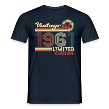 Original vintage 1961 61st birthday gift - Men's T-Shirt - navy - Front - AI Model Male 178 light (178cm)