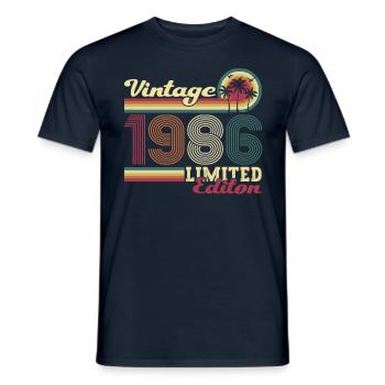 Original vintage 1986 36th birthday gift - Men's T-Shirt - navy - Front - AI Model Male 178 light (178cm)