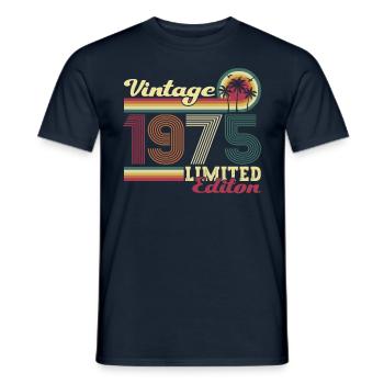 Cadeau original vintage 1975 47ème anniversaire - T-shirt homme - marine - Devant - AI Model Male 178 light (178cm)