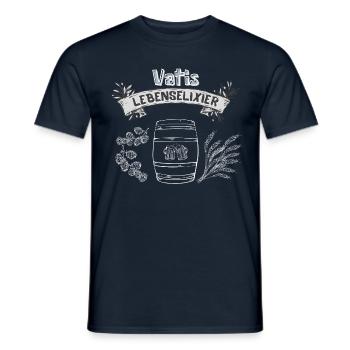Bier Vatis Lebenselixier - Männer T-Shirt - Navy - Vorne - AI Model Male 178 light (178cm)