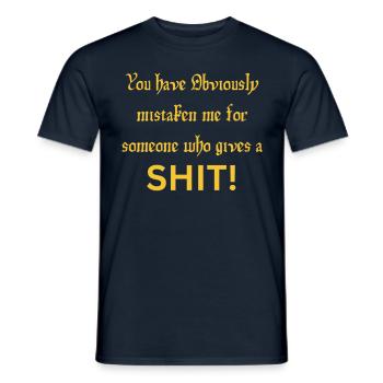 Je hebt me aangezien voor iemand die .... - Heren T-shirt - navy - Voor - AI Model Male 178 light (178cm)